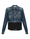 Dsquared2 Logo-patch Cotton Jacket In Azul