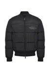 Dsquared2 Classic Black Puffer Bomber Jacket With Ribbed Cuffs In Black