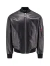Dsquared2 Ribbed Cuffs And Hem Jacket With Pockets In Black