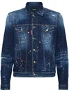 Dsquared2 Dan Jean Jacket With Destroyed Effect In Blue
