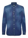 Dsquared2 Dan Relaxed Chambray Denim Shirt In Blue