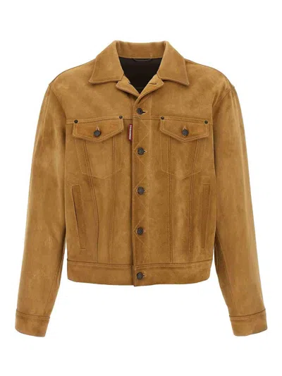 Dsquared2 Jacket In Brown