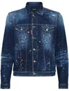 Dsquared2 Dan Jean Jacket With Destroyed Effect In Blue