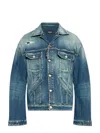 Dsquared2 Distressed Denim Jacket In Blue