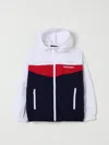 Dsquared2 Multicolor Jacket With Fixed Hood And Logo Lettering On The Front In Cotton Stretch Boy In White