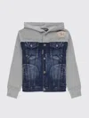Dsquared2 Hybrid Melange Grey Denim Jacket In Blue
