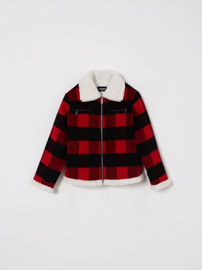 Dsquared2 Jacket  Kids Color Red In Burgundy