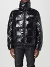 Dsquared2 Black Down Jacket With Logo Patch On The Front In Tech Fabric Man In Schwarz