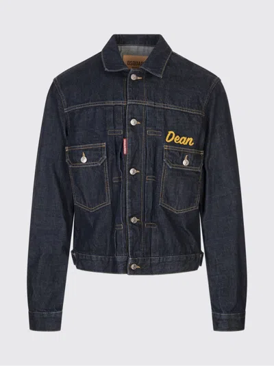 Dsquared2 Coat  Men Color Blue