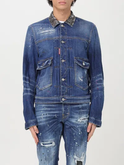 Dsquared2 Jacket  Men Color Blue In Blau
