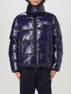 Dsquared2 Blue Down Jacket With Logo Patch On The Front In Blau