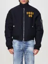 Dsquared2 Logo-embroidered Bomber Jacket In Navy