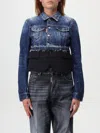 Dsquared2 Logo-patch Cotton Jacket In Blau