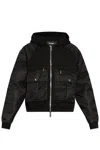 Dsquared2 Jacket Made From Combined Materials In Black