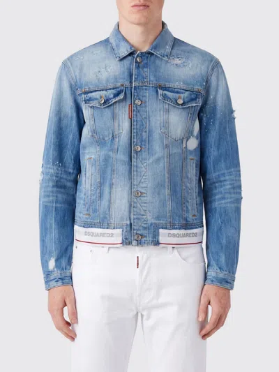 Dsquared2 Jacket Men In Blue