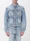 Dsquared2 Diagonal-wash Pockets Jacket In Blue
