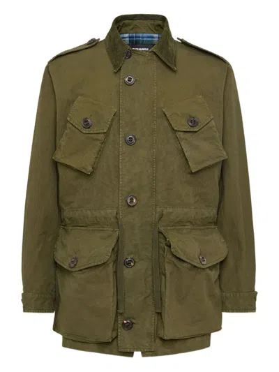 Dsquared2 Jacket In Military Green