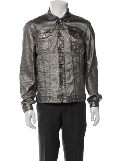 Pre-owned Dsquared2 Jacket In Silver