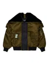Dsquared2 Bomber Jacket With Printed Logo In Brown