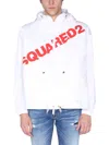 Dsquared2 Hooded High Neck Logo Print Jacket For Men In Multi