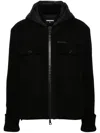 Dsquared2 Contrast-panel Hooded Jacket In Black