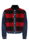 Dsquared2 Check-printed Button-up Denim Jacket