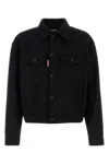 Dsquared2 Dsquared Men Black Wool Blend Wool Jean Jacket In Black