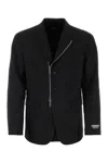 Dsquared2 Black Stretch Wool Blazer In Black
