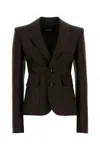 Dsquared2 Dsquared Women Chocolate Wool Blend Bianca Blazer In Brown