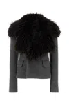 Dsquared2 Dsquared Grey Mohair And Wool Uptown Twiggy Blazer In Gray
