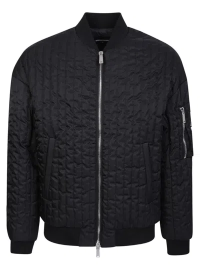 Dsquared2 Logo-patch Bomber Jacket In Black