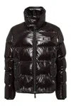 Dsquared2 Black Down Jacket With Logo Patch On The Front In Tech Fabric Man In Black