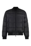 Dsquared2 Shiny Black Cropped Padded Bomber Jacket In Polyamide In Black