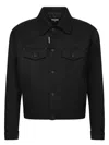 Dsquared2 Oversized-collar Shirt Jacket In Black