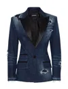 Dsquared2 Tuxedo Blazer In Blue