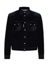 Dsquared2 Denim Jacket With Flocked Detailing In Blue