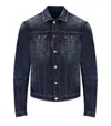 Dsquared2 Contrast-sleeve Denim Jacket In Blue