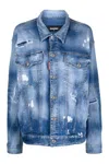 Dsquared2 Oversized Denim Jacket In Blue