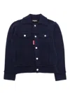 Dsquared2 Indigo Denim Effect Knitted Jacket In Blue