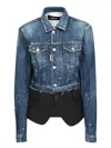 Dsquared2 Logo-patch Cotton Jacket In Blue