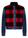 Dsquared2 Check-printed Button-up Denim Jacket In Blue