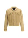 Dsquared2 Men Suede Jacket In Gold