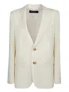 Dsquared2 Long-sleeved Suit Jacket In White