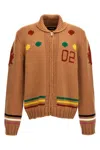 Dsquared2 Jacquard Cardigan Sweaters And Cardigans Multicolor