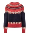 Dsquared2 Fair Isle Intarsia Knit Jumper In Black
