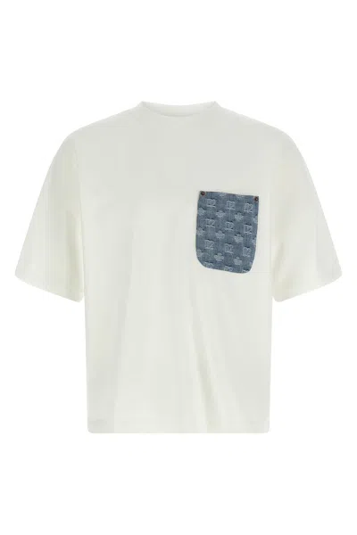 Dsquared2 Men Jacquard Logo Pocket T-shirt In White