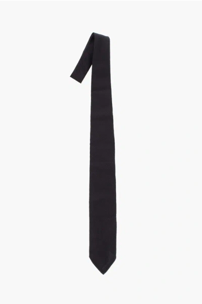 Dsquared2 Jacquard Silk Tie With Micro Motifs Grösse Unica