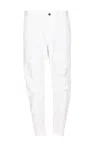Dsquared2 Cotton Twill Trousers With Front Pleats In 100