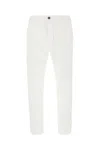 Dsquared2 White Five-pocket Pants With Logo Patch On The Back In Cotton Man In 100