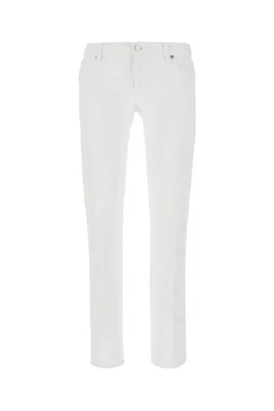 Dsquared2 White Stretch Denim Jennifer Jeans In 100